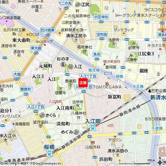 入江支店付近の地図